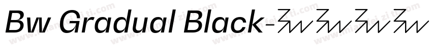 Bw Gradual Black字体转换